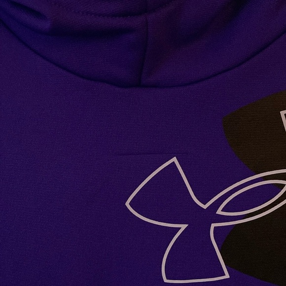 Under Armour purple hoodie. A few pulls and one stain. - Picture 3 of 8